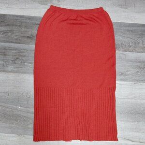 Woman Ribbed Knit Mondi Medium Midi Skirt
